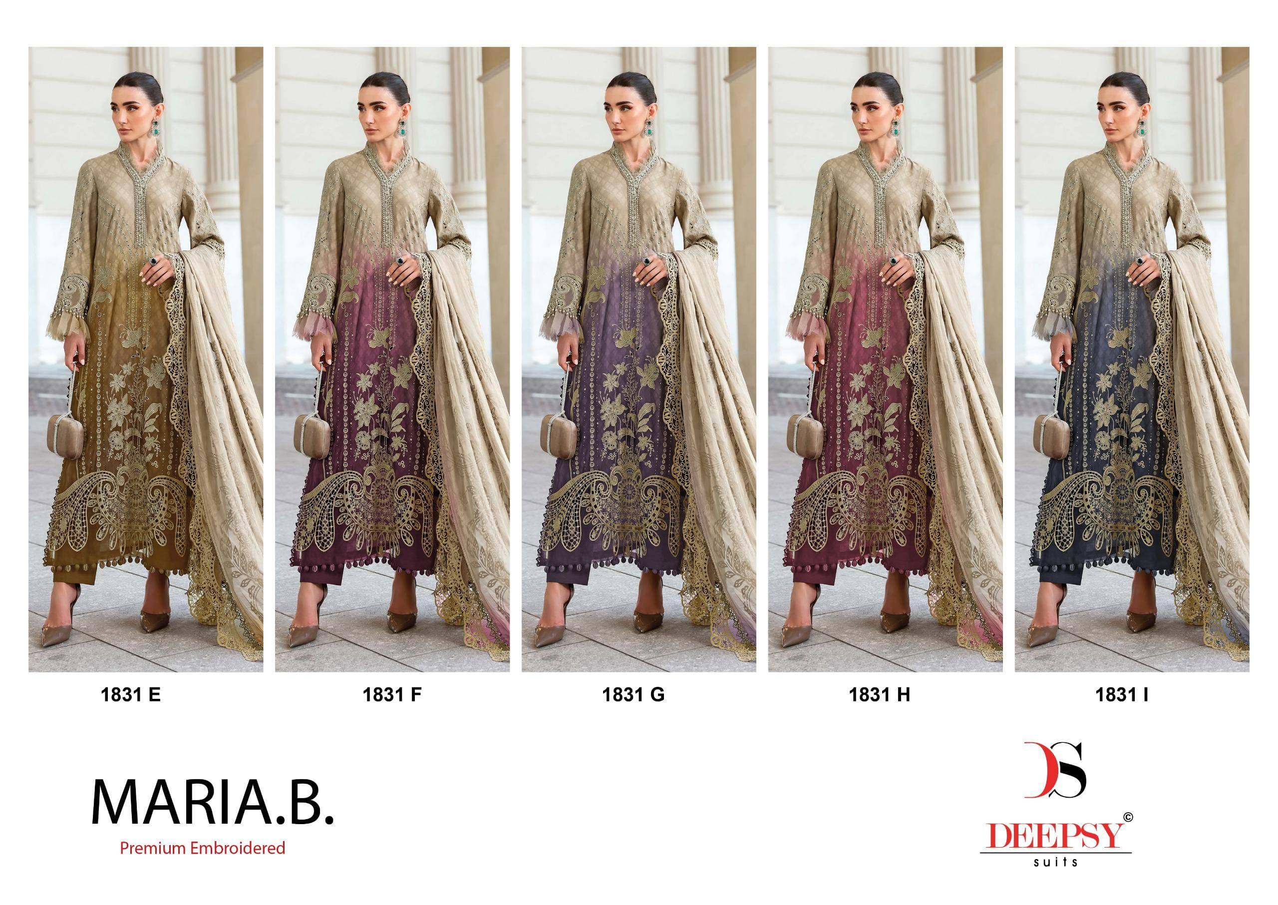 MARIA 25 3 COLORS 1831 Series Pakistani Stylish Beautiful Colourful Printed & Embroidered Party Wear & Occasional Wear Pure Cotton Dresses At Wholesale Price